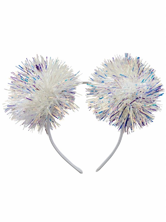 Iridescent Pom Pom Headband