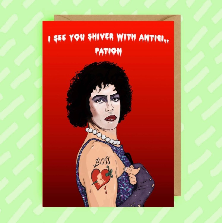 Rocky Horror Shiver With Anticipation Card • BLANK INSIDE