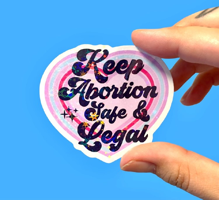 Keep Abortion Safe &amp; Legal • Water Resistant, Vinyl Sticker