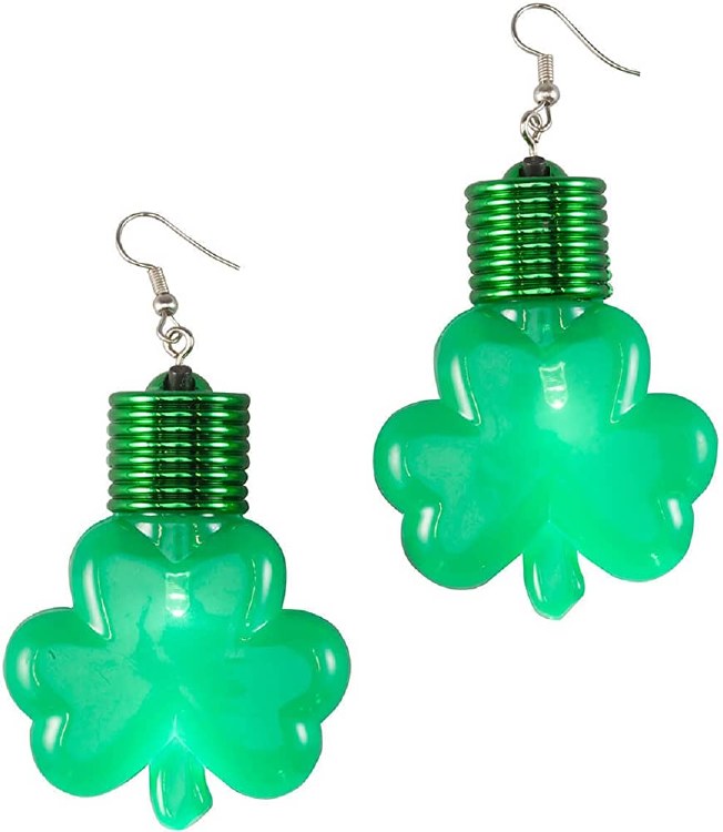 Jumbo Light Up Shamrock Earrings