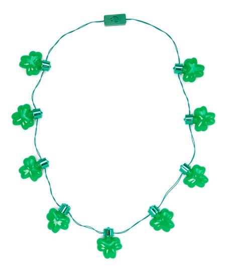 Light Up Jumbo Shamrocks 30in. Necklace