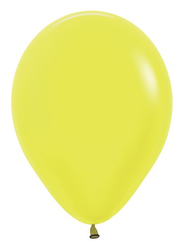 11" Solid Latex Helium Balloon • Warm, Yellow Neon