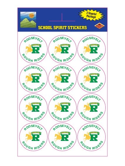 Roosevelt Rough Riders Sticker Pack 24ct