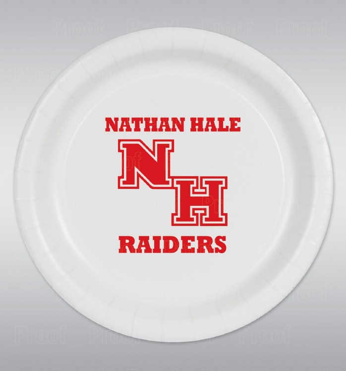 Nathan Hale Raiders 9" Plates 8ct