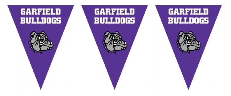 Garfield Bulldogs Pennant Banner 7.4ft x 11in
