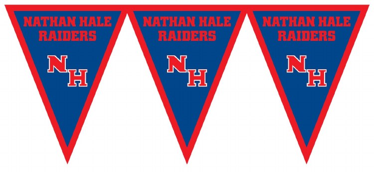 Nathan Hale Raiders Pennant Banner 7.4ft x 11in