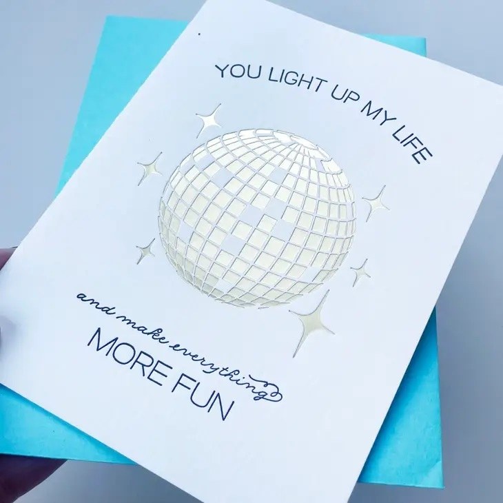 Card Disco Light Up Life