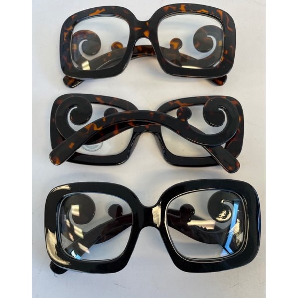 Glasses Curly Rectangle Shape