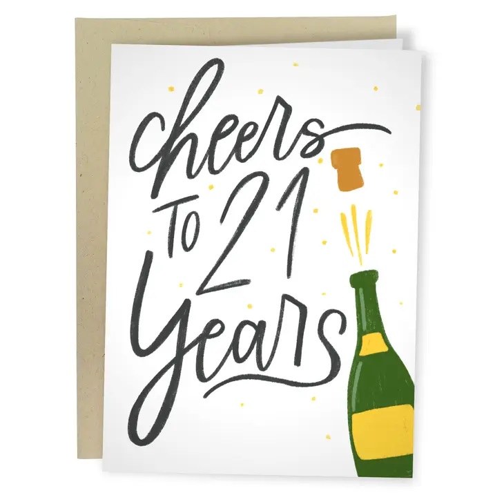 Card Cheers to 21 Years Birthday