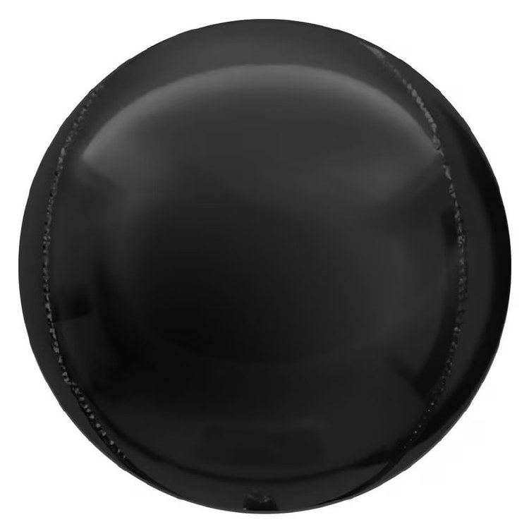 Spheroid Shape • 14" Jumbo Mylar Helium Balloon • BLACK