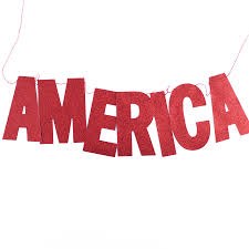 America Glitter Banner