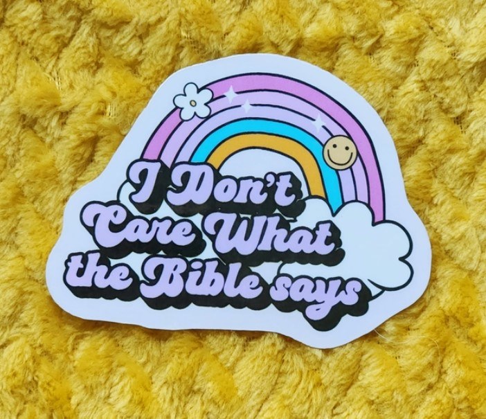 Sticker Don't Care Bible