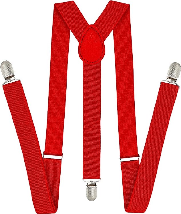 Suspenders Red