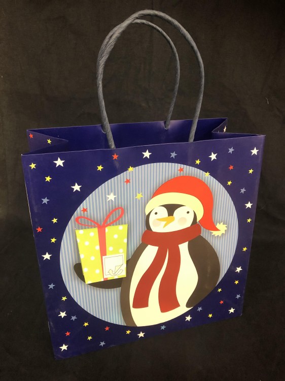 Christmas Penguin Gift Bag