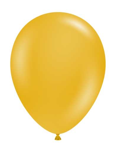 Tuftex 11" Uninflated Latex • 100 Count Bag • Warm, Mustard