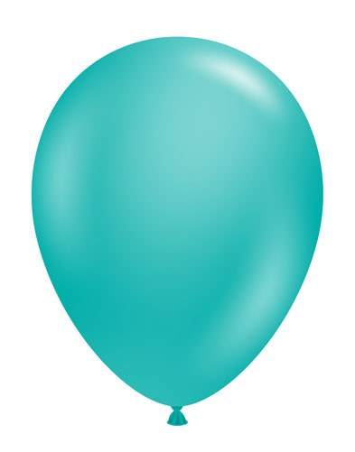 Tuftex 11" Uninflated Latex • 100 Count Bag • Blue, Teal