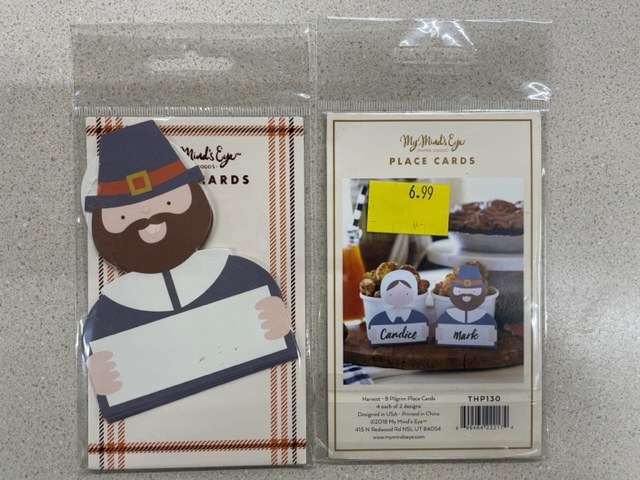 Pilgrim Harvest Place Cards • 8 Count