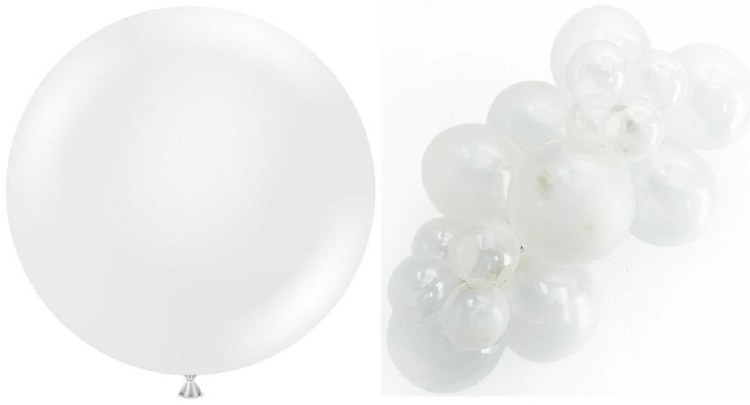 Tuftex 36" Uninflated Latex • 1 Count • Neutral, Crystal Clear