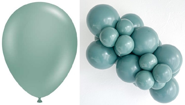 Tuftex 11" Uninflated Latex • 100 Count Bag • Green, Willow