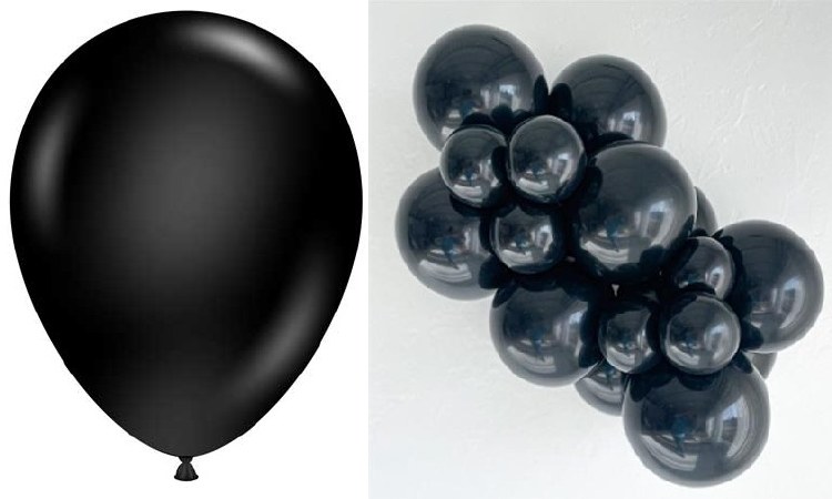 Tuftex 17" Uninflated Latex • 50 Count Bag • Neutral, Black