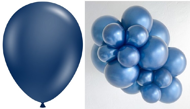 Tuftex 17" Uninflated Latex • 50 Count Bag • Blue, Metallic Midnight