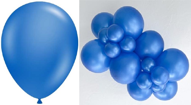 Tuftex 5" Uninflated Latex • 50 Count Bag • Blue, Metallic