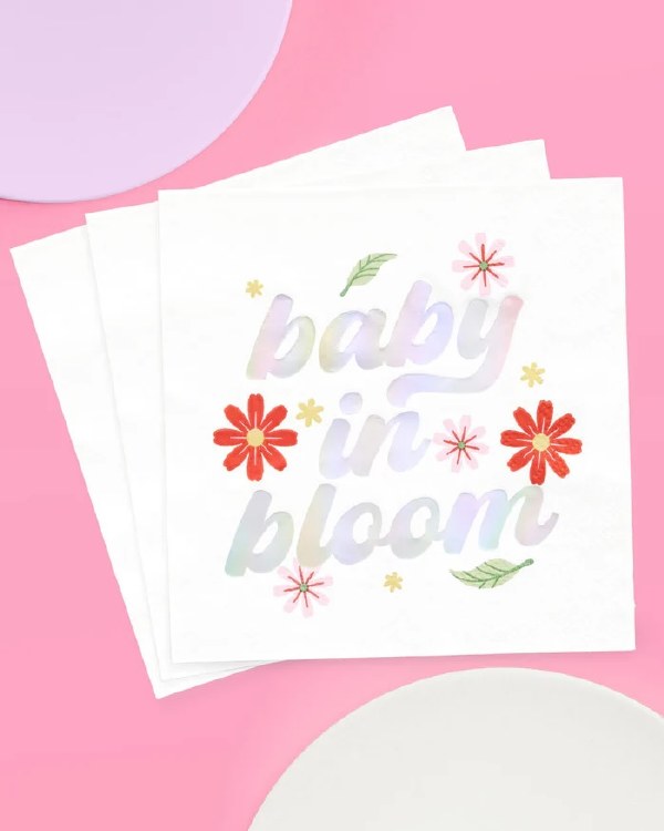 Baby in Bloom Bev Napkins 50ct