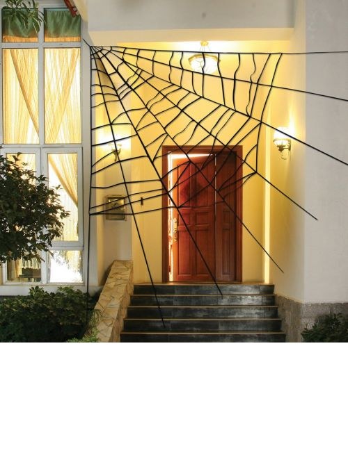 Giant Corner Black Spider Web