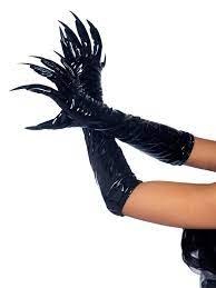 Black Vinyl Gloves w/ Claws