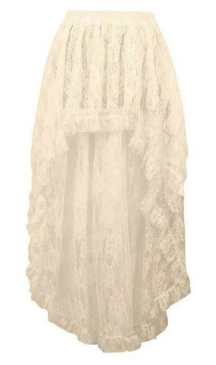Skirt High Low Lace Ivory Q