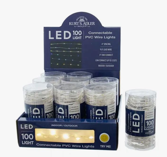 100ct White LED Wire Lights