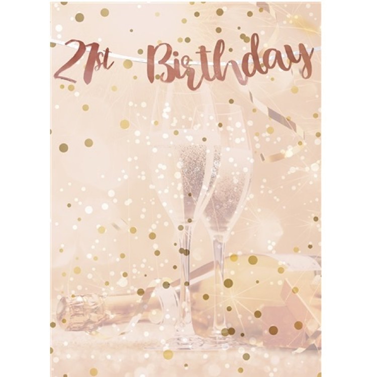 Banner 21st Birthday Rose Gold