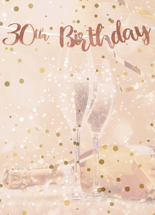 Banner 30th Birthday Rose Gold