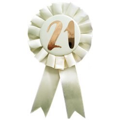 Rose Gold 21st Birthday Badge