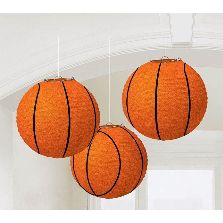Basketball Paper Lanterns 3pcs