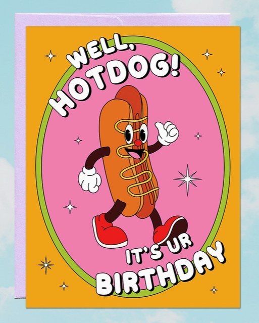 Card Hot Dog Birthday