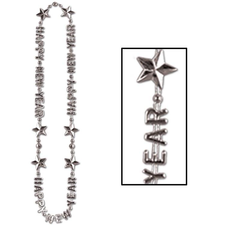 Beads Happy New Year SILVER