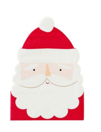 Believe Santa Face Shaped Napkins