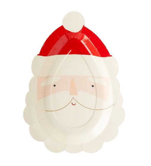 Believe Santa Face Shaped Plates