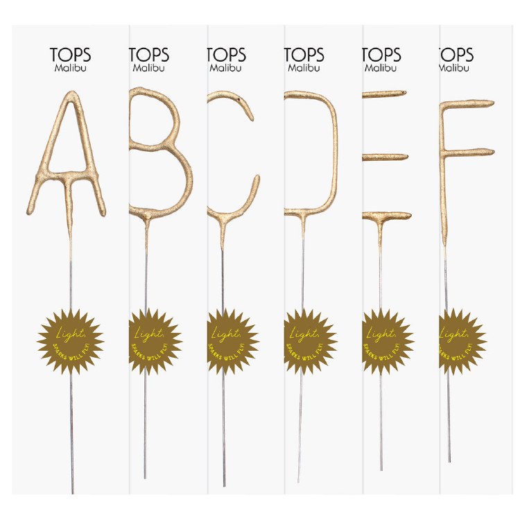 Big Sparkler Gold Letter A