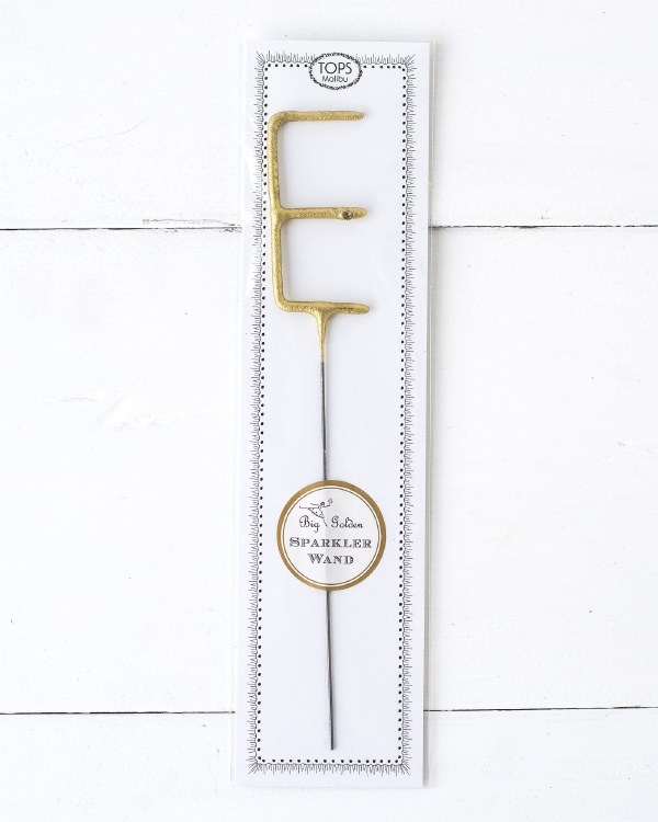 Big Sparkler Gold Letter E