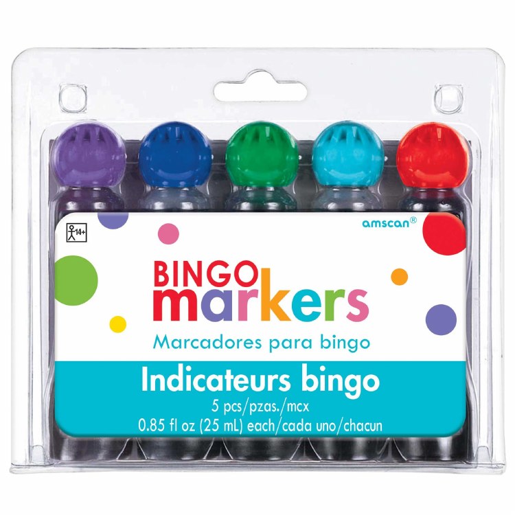 Bingo Markers 5pk Asst