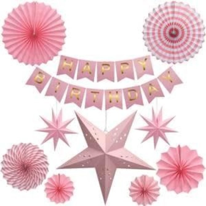 Stars &amp; Fans Birthday Garland Kit