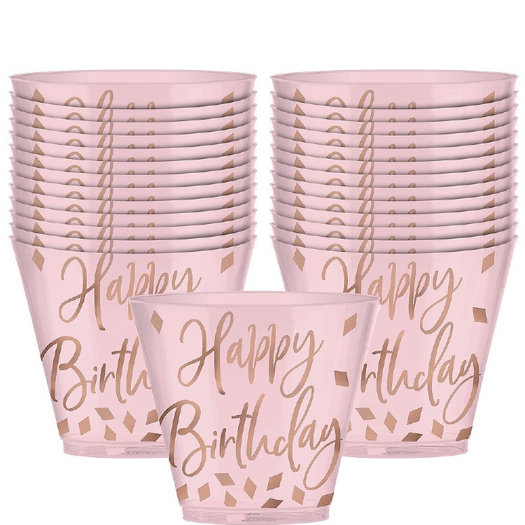 Blush Birthday 9oz Tumblers 30pk