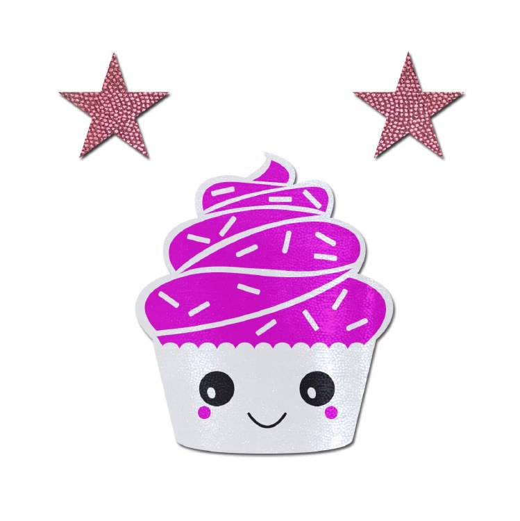 Pocket Full of Fun Cupcake Pastie (Single) and Mini Star Body Stickers