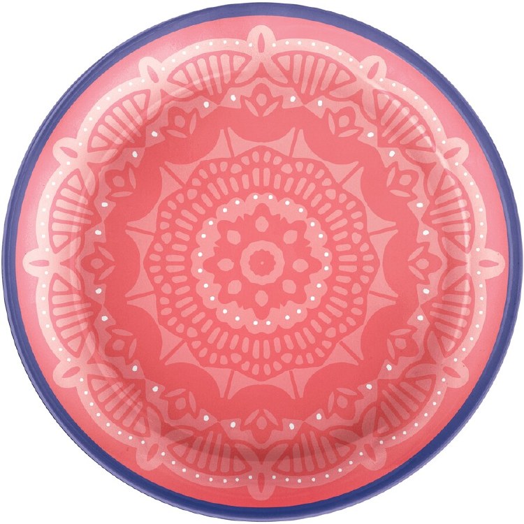 Boho Vibes Melamine 7in Plates 4pk