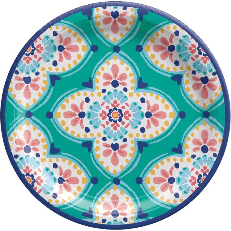 Boho Vibes 10.5in Paper Plates 8ct