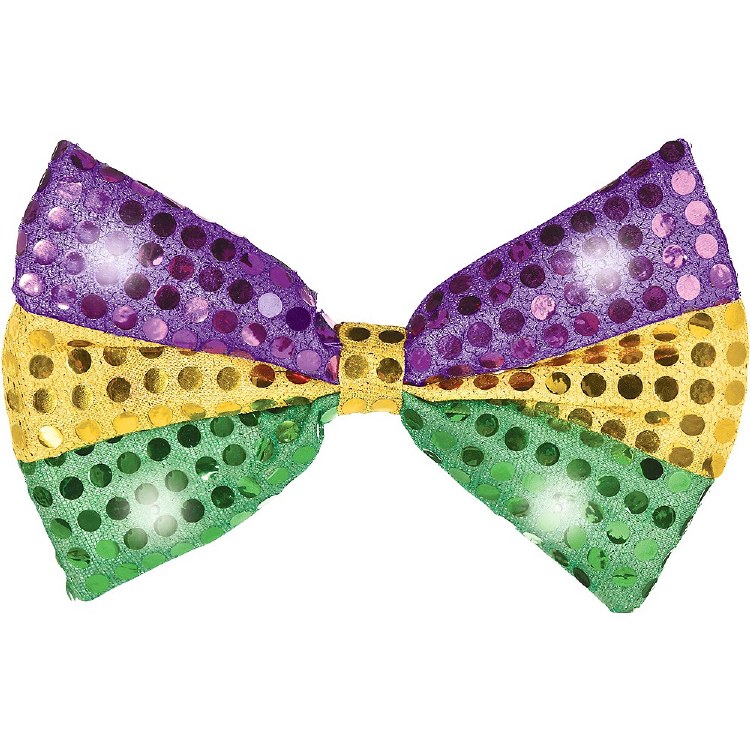 Bow Tie Light Up Mardis Gras Sequin