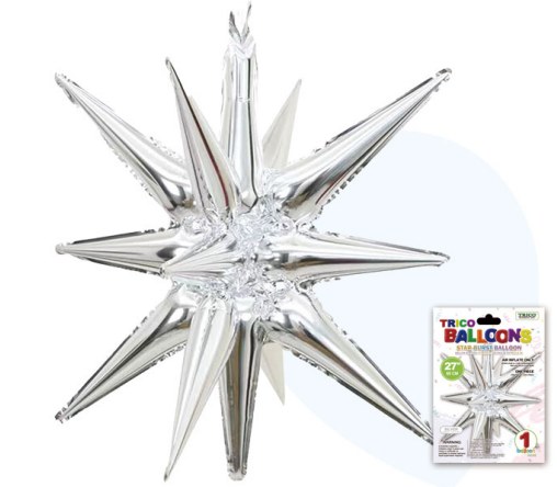 Blln Foil Starburst 27in Silvr