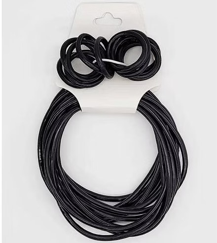Bracelet/Ring Set Rubber Blk